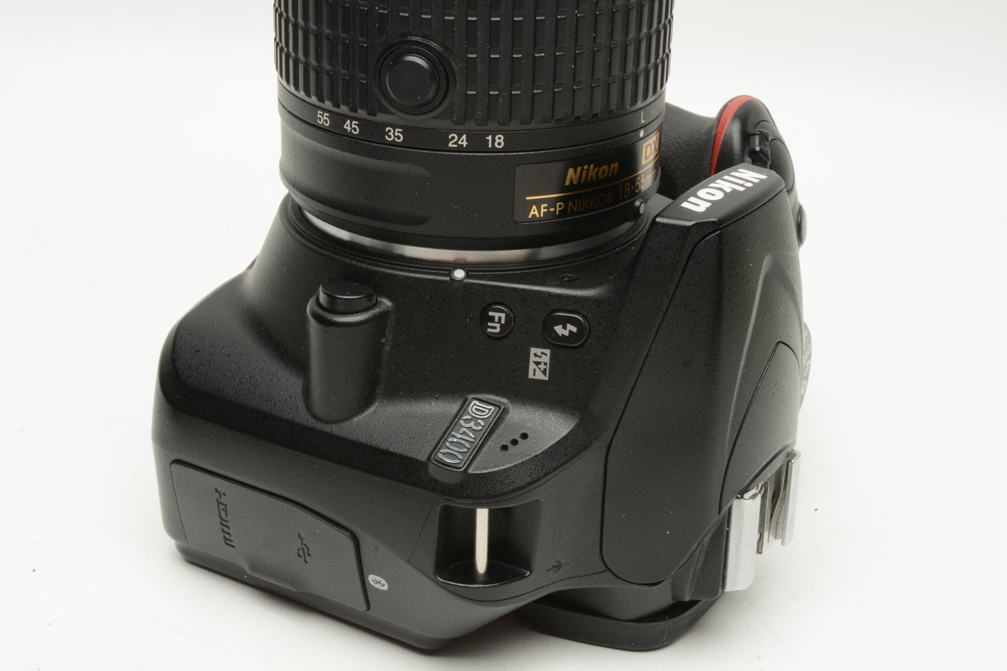 Nikon D3400 DSLR w/18-55mm f3.5-5.6G VR, Only 5383 Acts! Nice