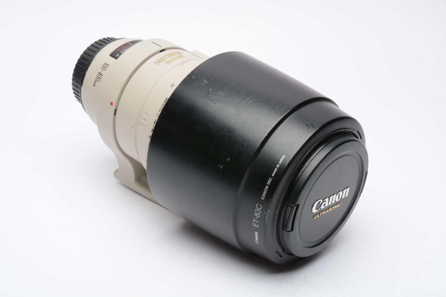 Canon EF 100-400mm f4.5-5.6L IS USM Zoom lens, collar, caps, clean&sharp