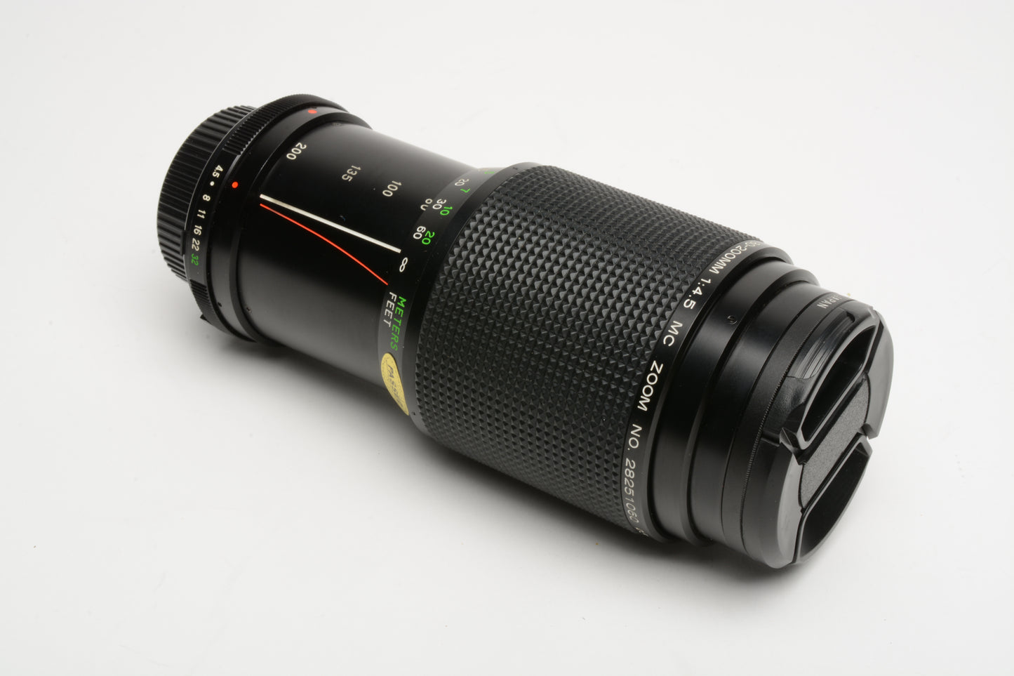 Vivitar 80-200mm f4.5 MC Zoom Tele zoom lens for Minolta MD, 1A + caps