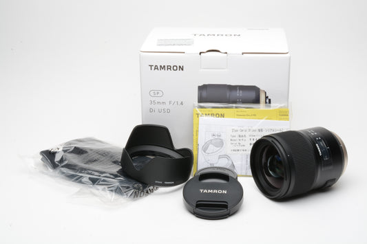 Tamron SP 35mm f1.4 Di USD lens for Nikon USA Version, Boxed