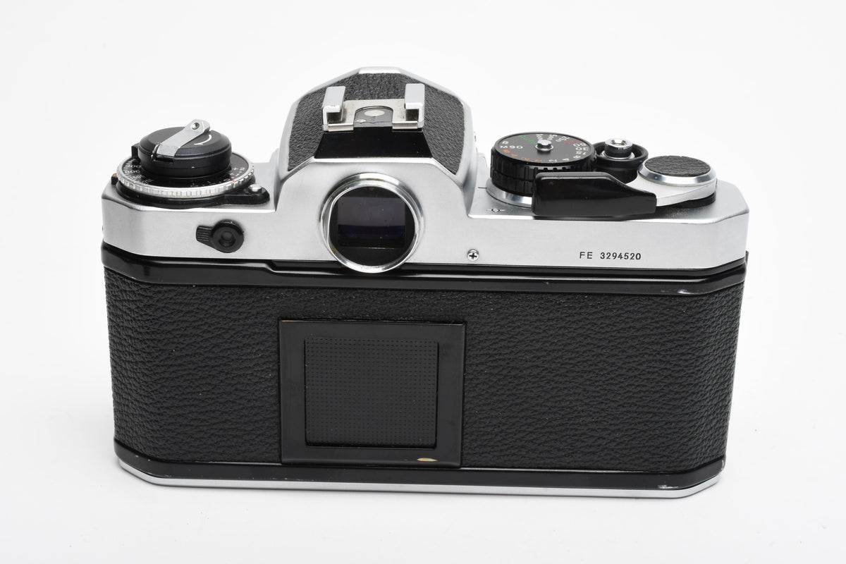 Nikon FE 35mm SLR w/Nikkor 50mm f1.8 Lens, Strap, New Seals, Great!