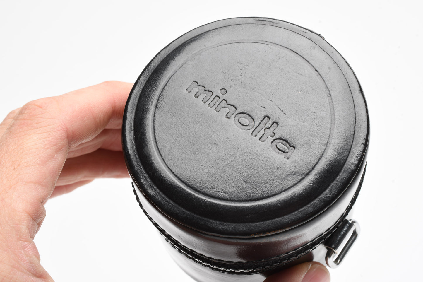 Minolta Leatherette Lens case for Minolta MD 35, 50 and 55mm lenses