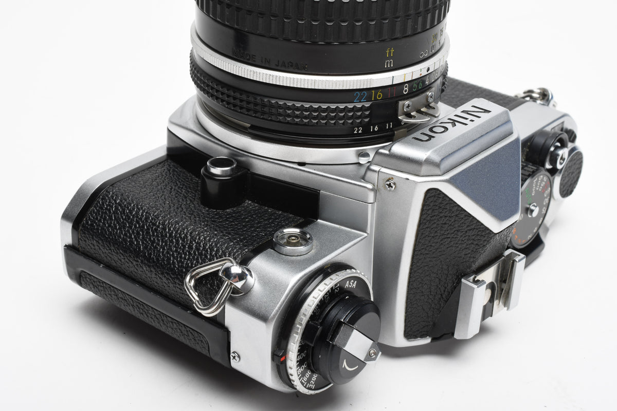 Nikon FE 35mm SLR w/Nikkor 50mm f1.8 Lens, Strap, New Seals, Great!