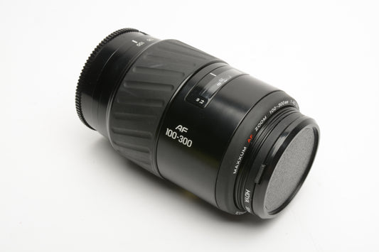 Minolta Maxxum AF 100-300mm f4.5-5.6 Zoom lens, Caps, Sky, Nice!