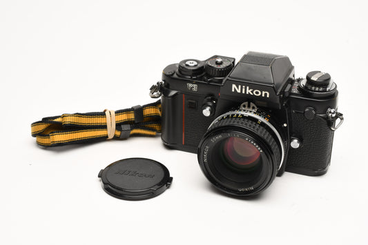 Nikon F3 35mm SLR w/Nikkor 50mm f1.8 lens, tested, accurate, new seals