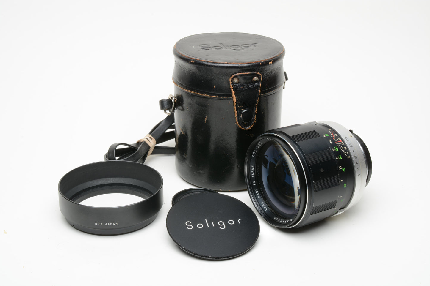 Soligor 135mm f1.8 Tele lens, Case, hood, Minolta MD (T-Mount), Great!