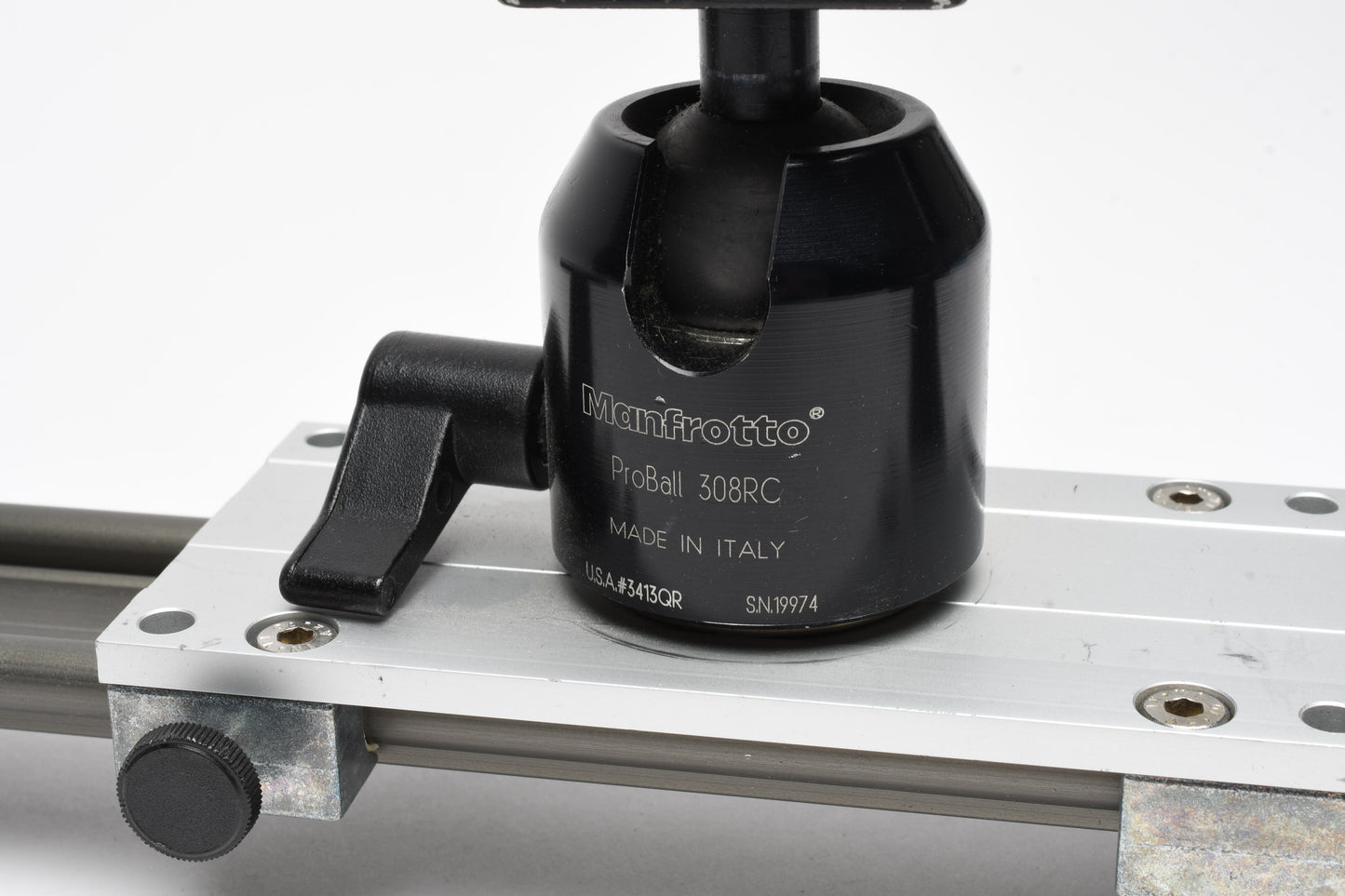 Glidetrack 28" camera rail slider w/ Manfrotto 308RC ball head + QR plate