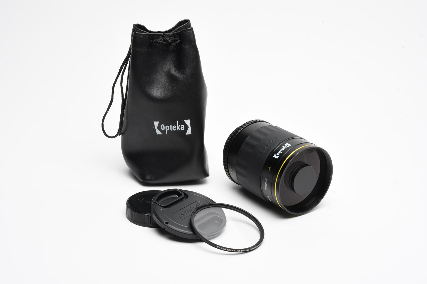 Opteka 500mm f8  MC Mirror Reflex compact telephoto lens, UV, PK T-Mount