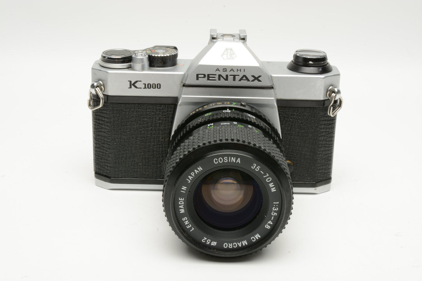 Pentax K1000 35mm SLR w/35-70mm zoom lens, New seals, strap, Great!