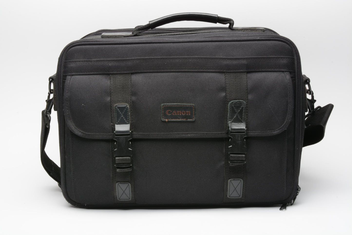 Canon camera messenger bag w/file folder slot, nice, Black