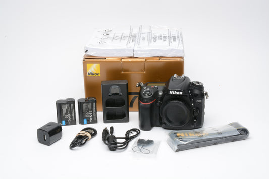 Nikon USA D7200 DSLR Body, 2 batts+charger+strap Only 42,961 Acts!  Boxed