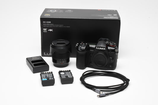 Panasonic Lumix DC-G9 w/12-60mm f3.5-5.6 +2 Batts, Boxed, 1404 Acts