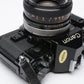 Canon A-1 35mm SLR w/50mm F1.8 SC lens, grip, strap, new seals, Great!