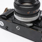 Canon A-1 35mm SLR w/50mm F1.8 SC lens, grip, strap, new seals, Great!