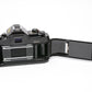 Canon A-1 35mm SLR w/50mm F1.8 SC lens, grip, strap, new seals, Great!