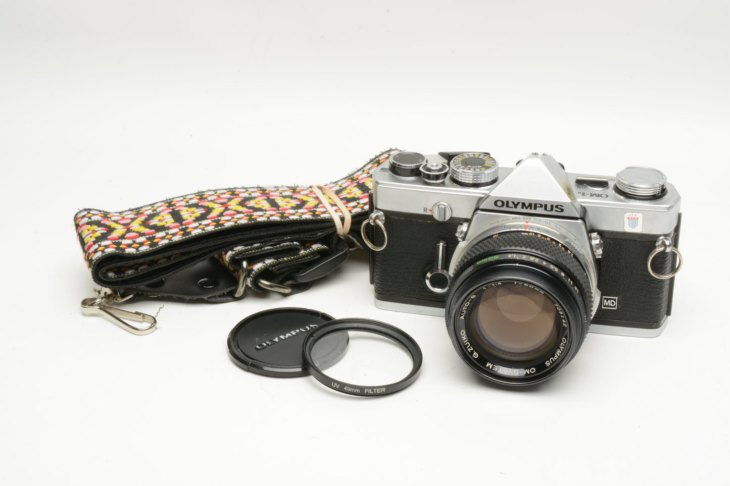 Olympus OM-1N MD 35mm SLR Body w/Zuiko 50mm f1.4, new seals, Great!