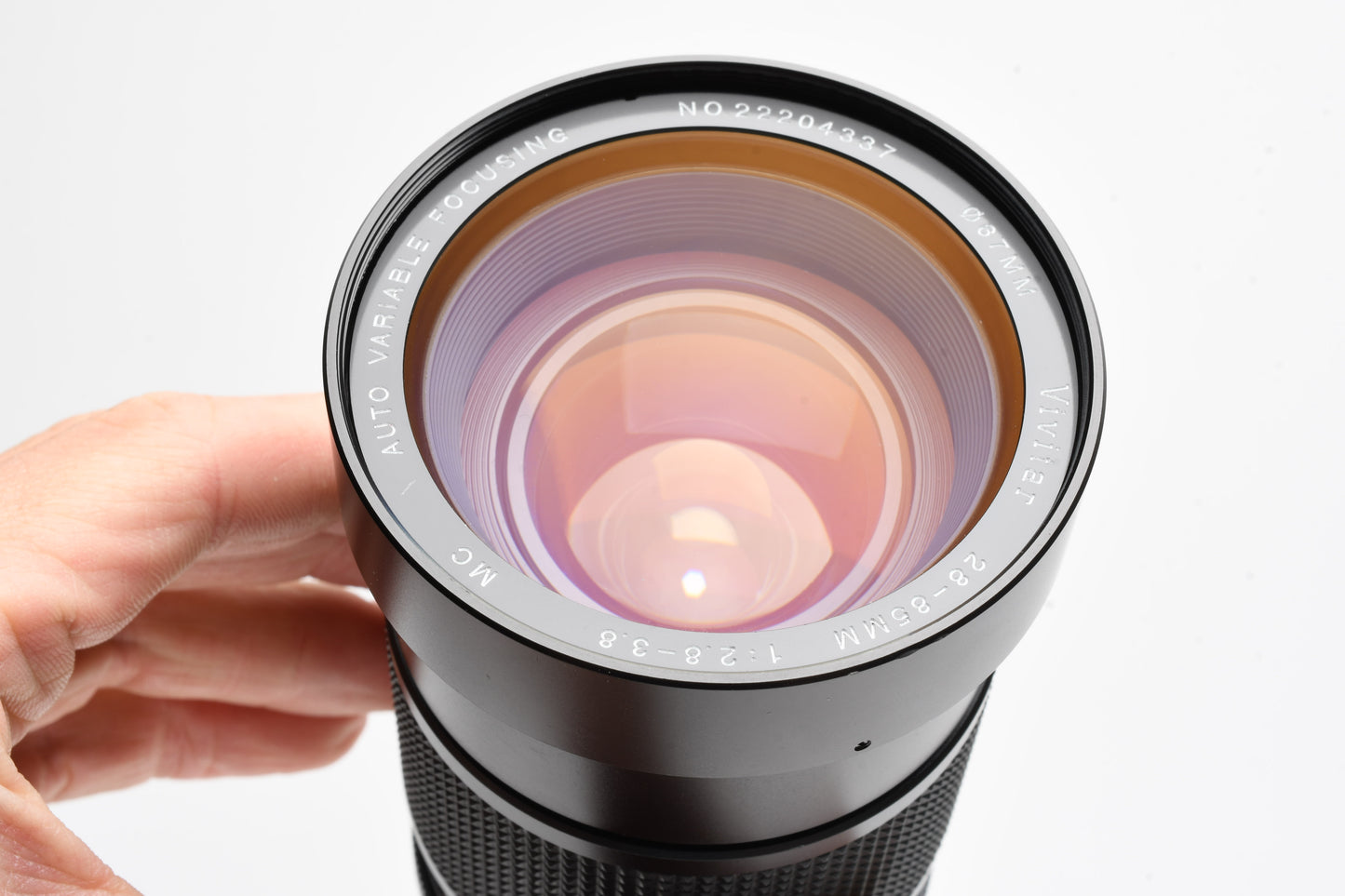 Vivitar 28-85mm f2.8-3.8 Zoom lens Nikon Ai Mount, Clean, UV+Case