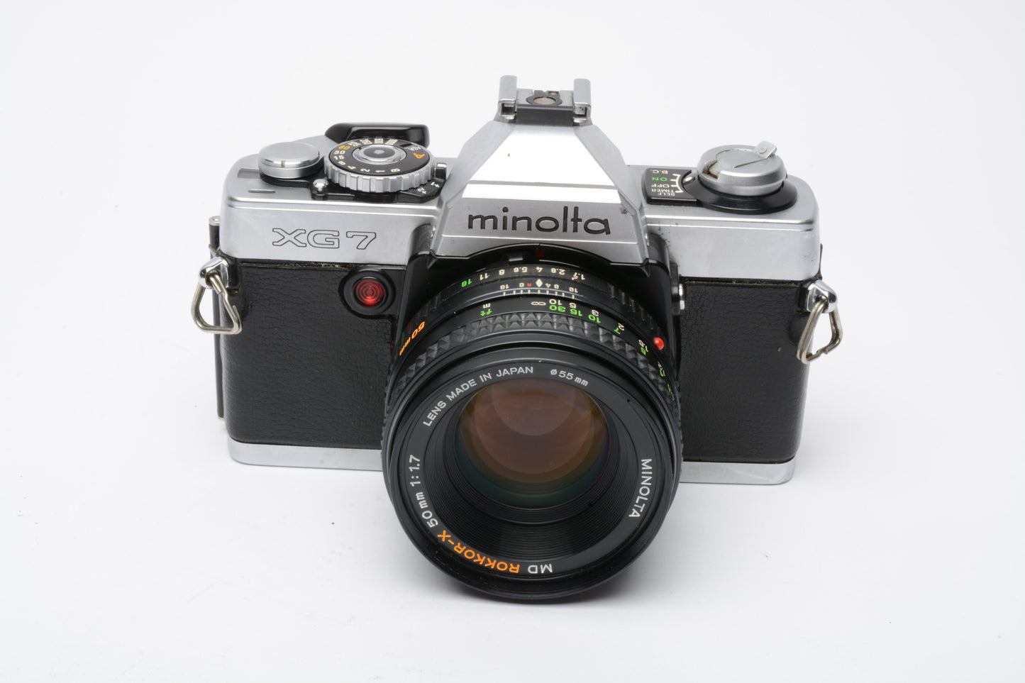 Minolta XG-7 35mm SLR w/50mm F1.7 lens, new seals, strap, UV, Tested, Nice!