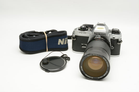 Nikon FG-20 35mm SLR w/28-90mm f2.8-3.5, New seals, Great