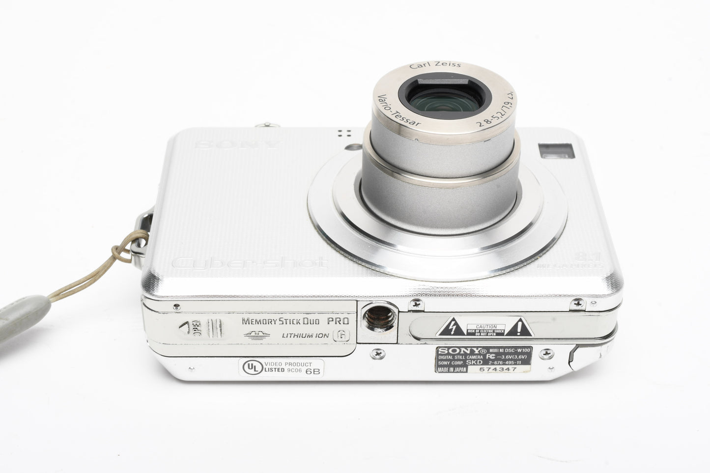 Sony DSC-W100 8MP Digital Point&Shoot camera, case, 1GB Pro Duo+++