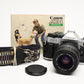 Canon AE-1 Program 35mm SLR Camera w/Sigma 35-80mm Zoom, New Seals