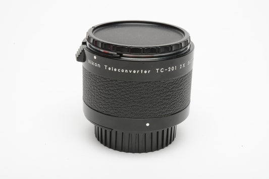 Nikon TC-201 2x Teleconverter w/Caps, very clean & sharp