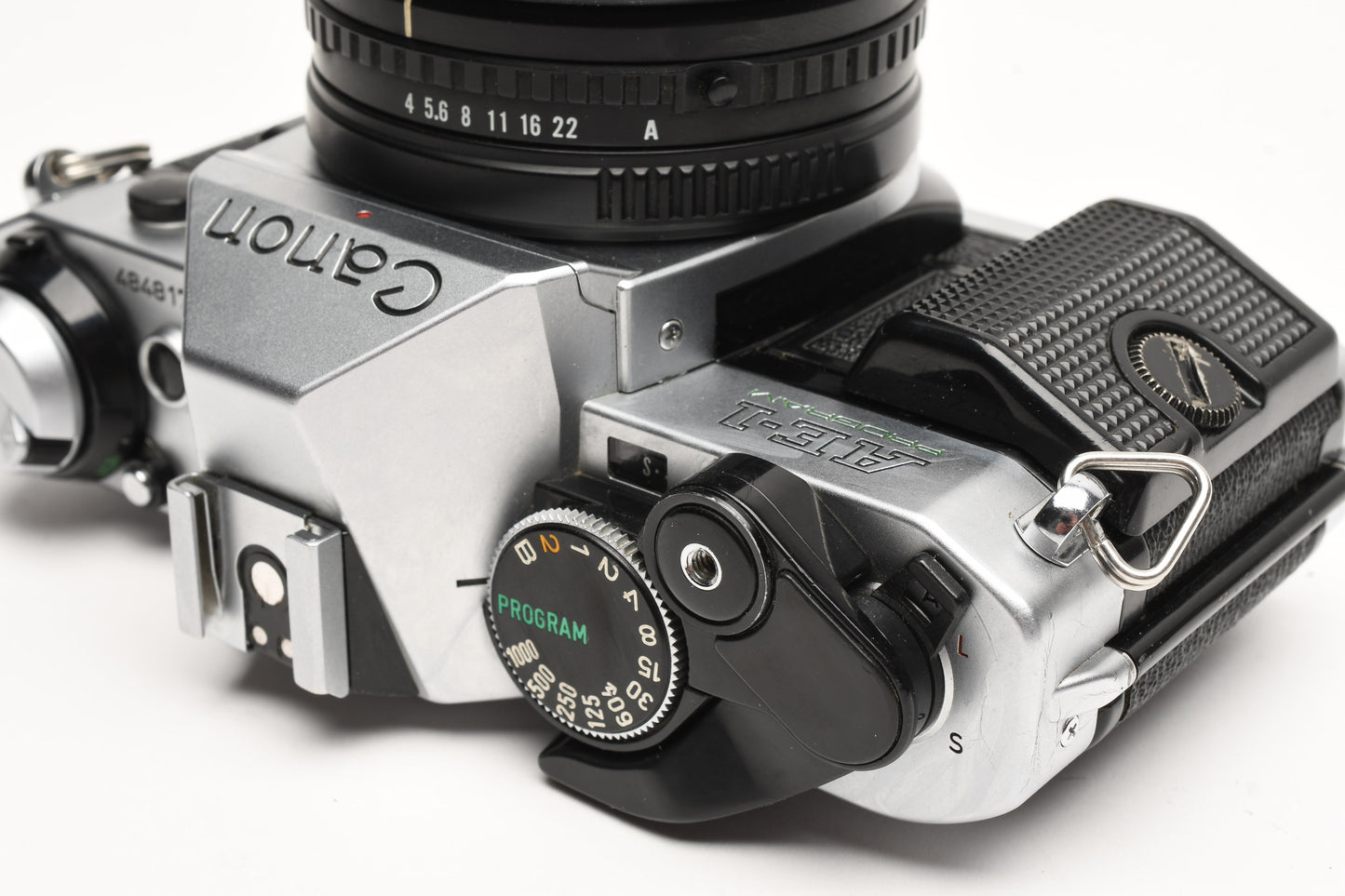 Canon AE-1 Program 35mm SLR Camera w/Sigma 35-80mm Zoom, New Seals