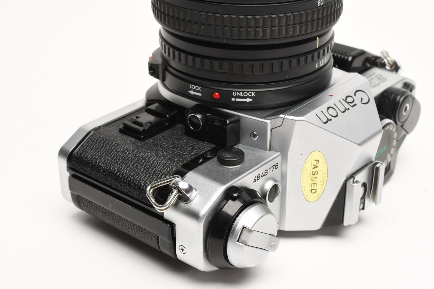 Canon AE-1 Program 35mm SLR Camera w/Sigma 35-80mm Zoom, New Seals