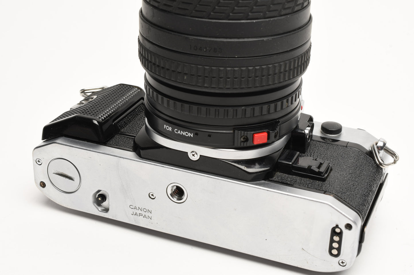 Canon AE-1 Program 35mm SLR Camera w/Sigma 35-80mm Zoom, New Seals