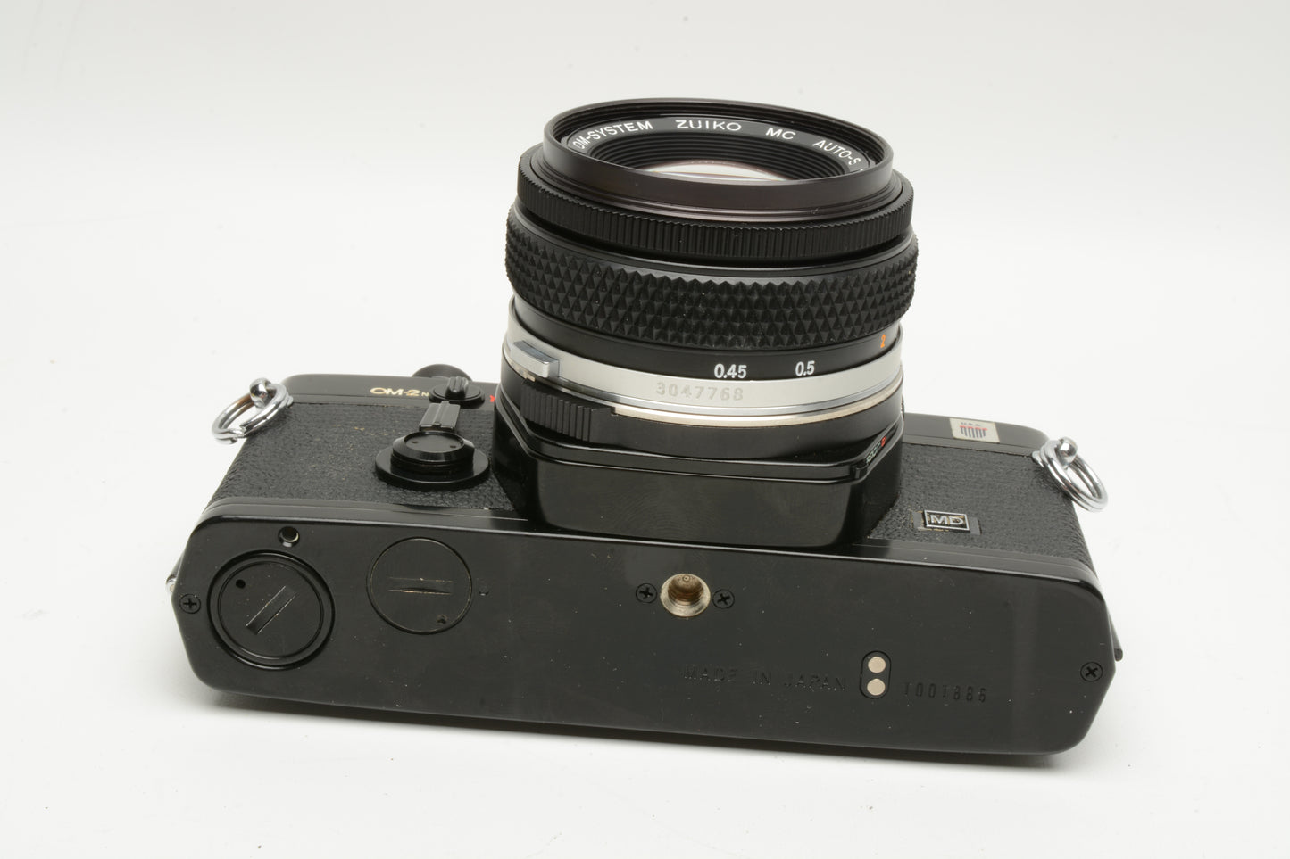 Olympus OM-2N 35mm SLR Black w/Zuiko 50mm f1.8 lens, strap, sky, manuals+New seals