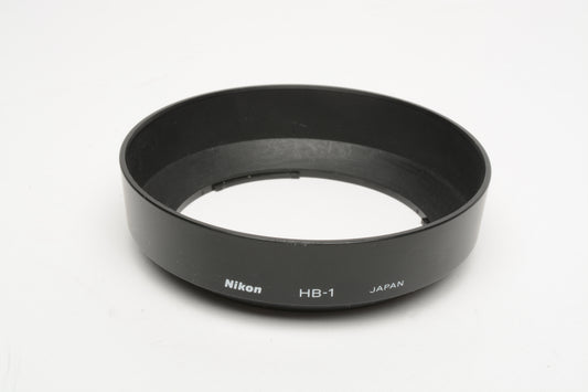 Nikon HB-1 Lens Hood For AF 35-70mm f2.8 or 28-85mm f3.5-4.5, Mint-