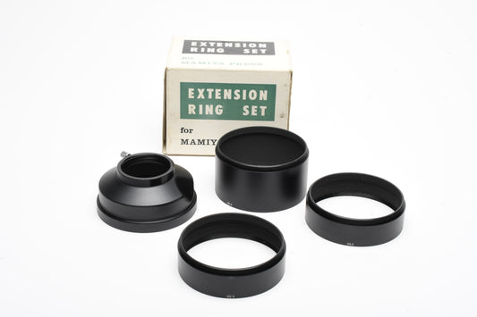 Mamiya Extension ring set for Press w/Additional Slip-on 42mm adapter, Mint