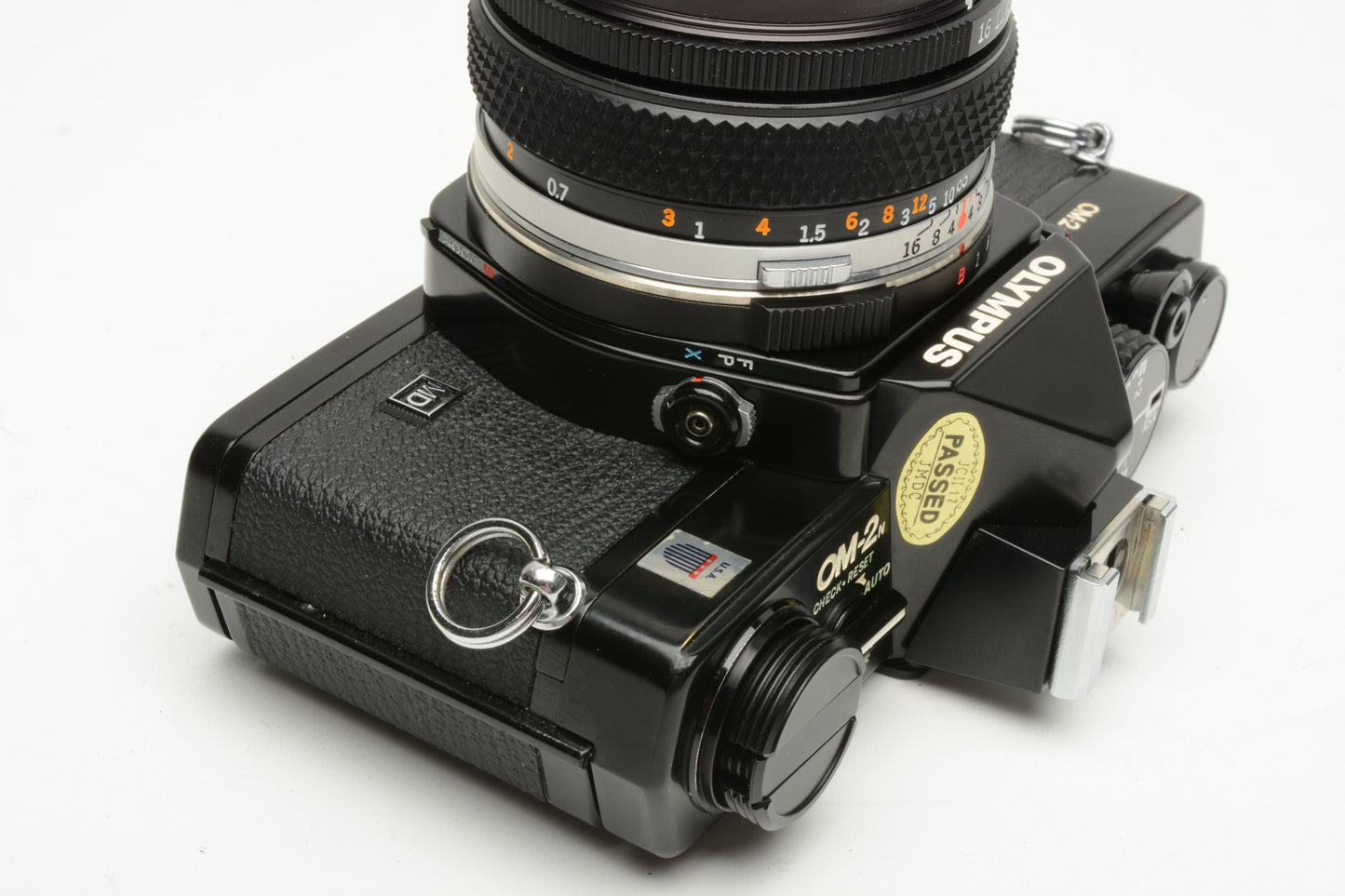 Olympus OM-2N 35mm SLR Black w/Zuiko 50mm f1.8 lens, strap, sky, manuals+New seals