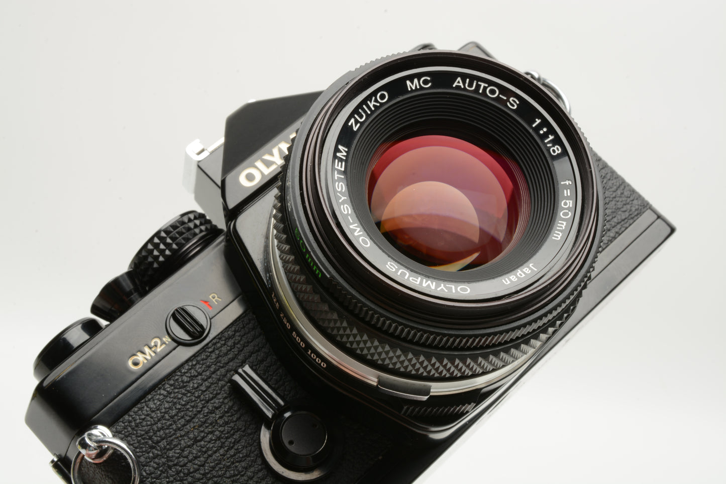 Olympus OM-2N 35mm SLR Black w/Zuiko 50mm f1.8 lens, strap, sky, manuals+New seals