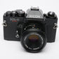 Ricoh KR-5 Super 35mm SLR w/50mm f2.2 Prime lens, cap, New seals, tested, Great!