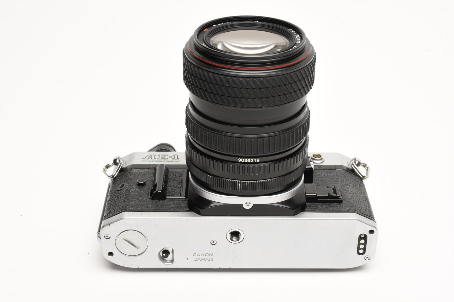 Canon AE-1 Program 35mm SLR Camera w/Tokina 28-70mm Zoom, New Seals