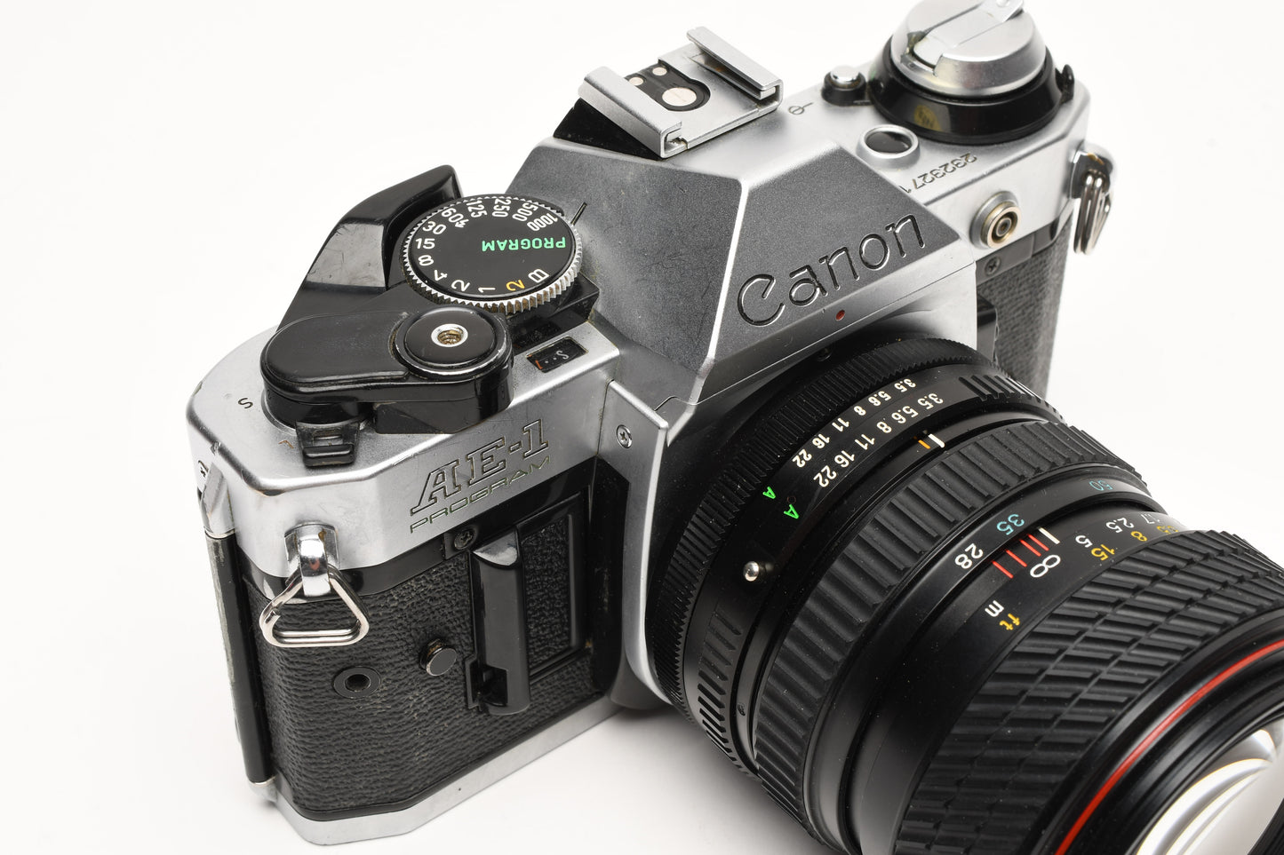 Canon AE-1 Program 35mm SLR Camera w/Tokina 28-70mm Zoom, New Seals