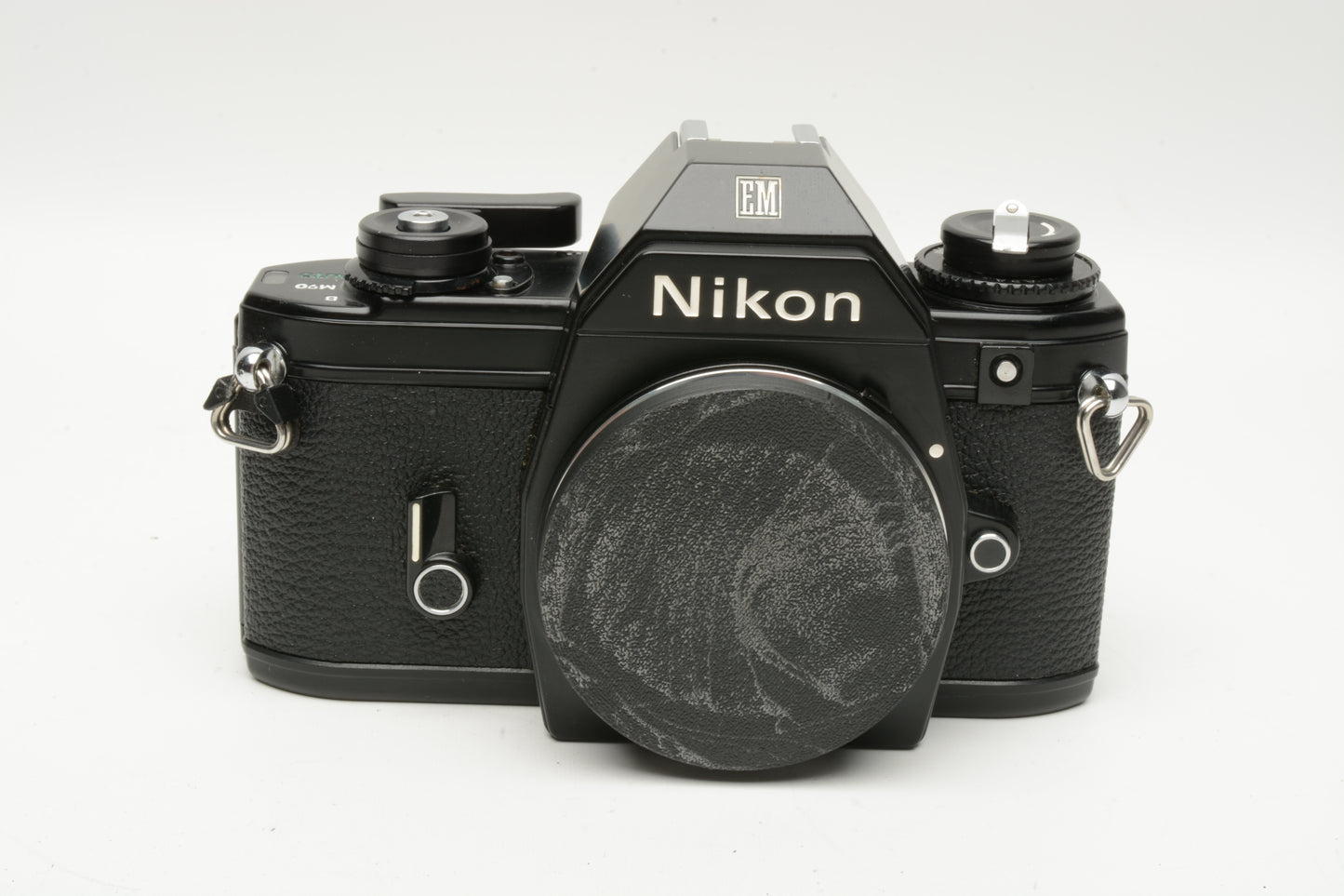 Nikon EM 35mm SLR Body Only, New Seals, Strap, Cap, Tested, Clean