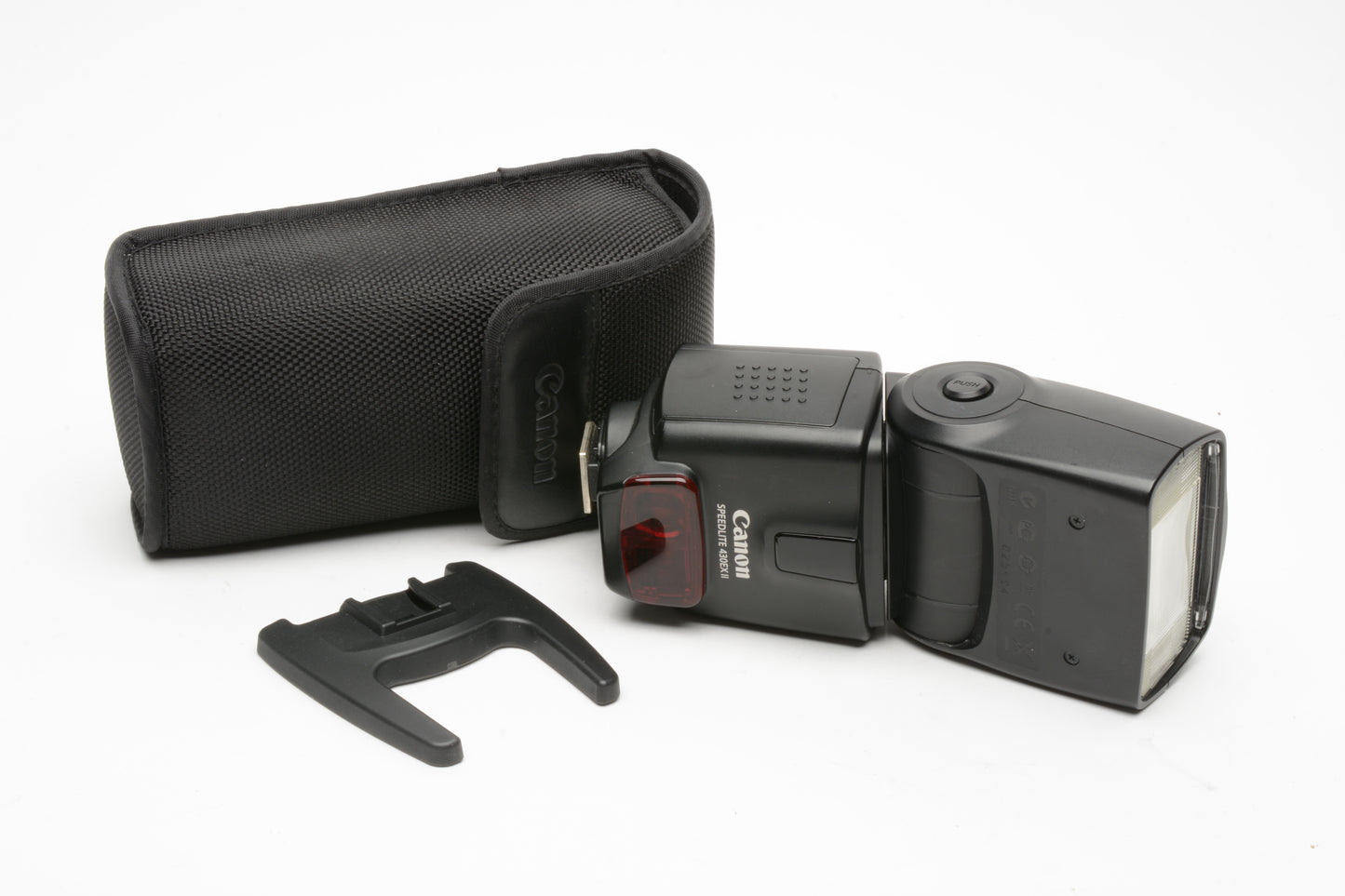 Canon 430EX II Speedlite flash + stand and case, Tested, Good!