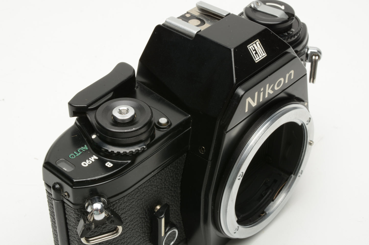 Nikon EM 35mm SLR Body Only, New Seals, Strap, Cap, Tested, Clean