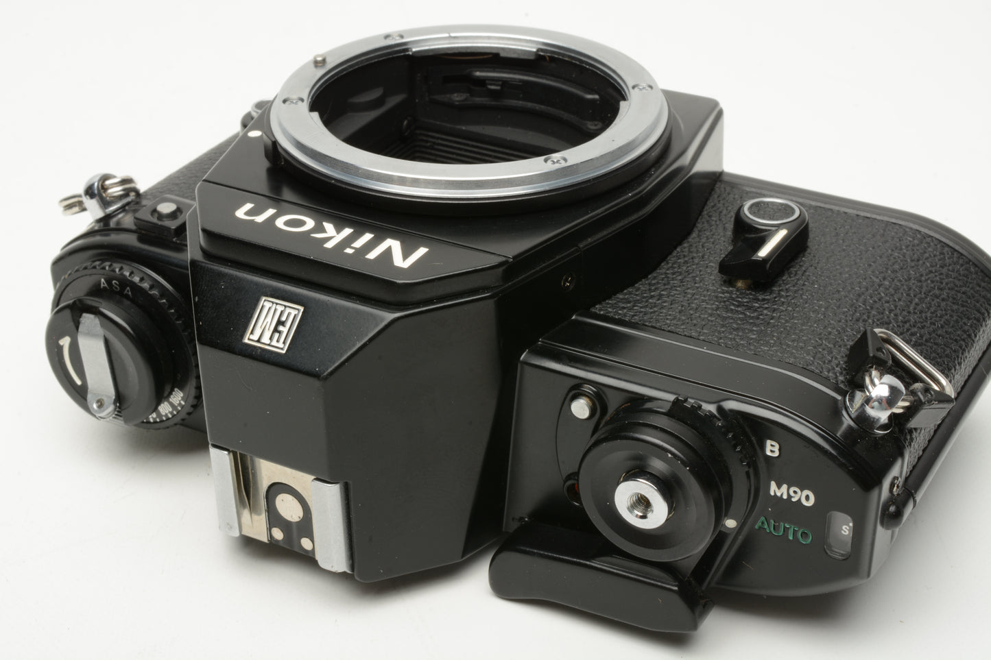 Nikon EM 35mm SLR Body Only, New Seals, Strap, Cap, Tested, Clean