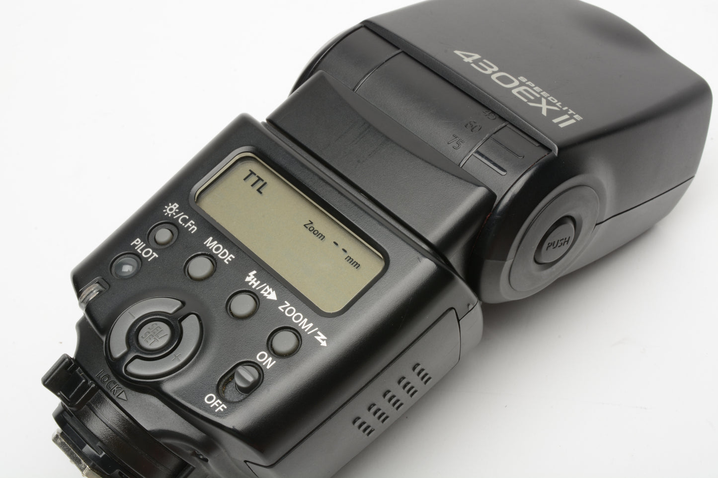 Canon 430EX II Speedlite flash + stand and case, Tested, Good!