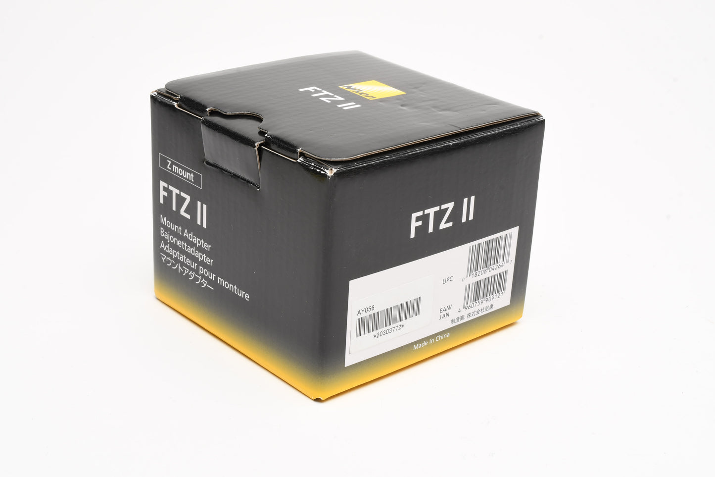 Nikon FTZ II Mount Adapter, caps, Mint, Boxed, USA