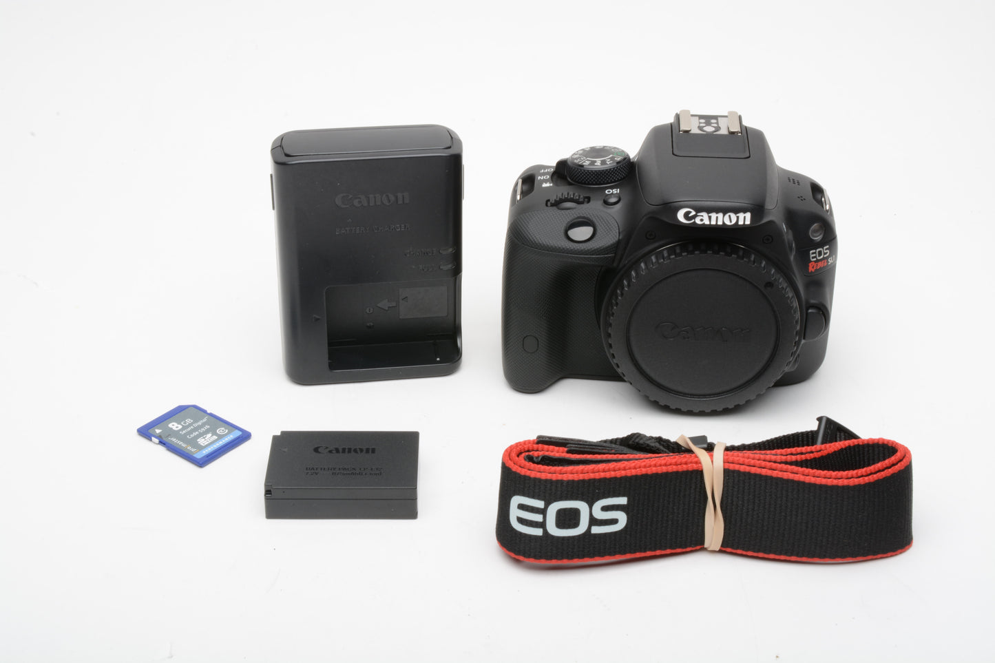 Canon Rebel SL1 DSLR body, batt+charger+strap, Only 307 Acts!! Mint-