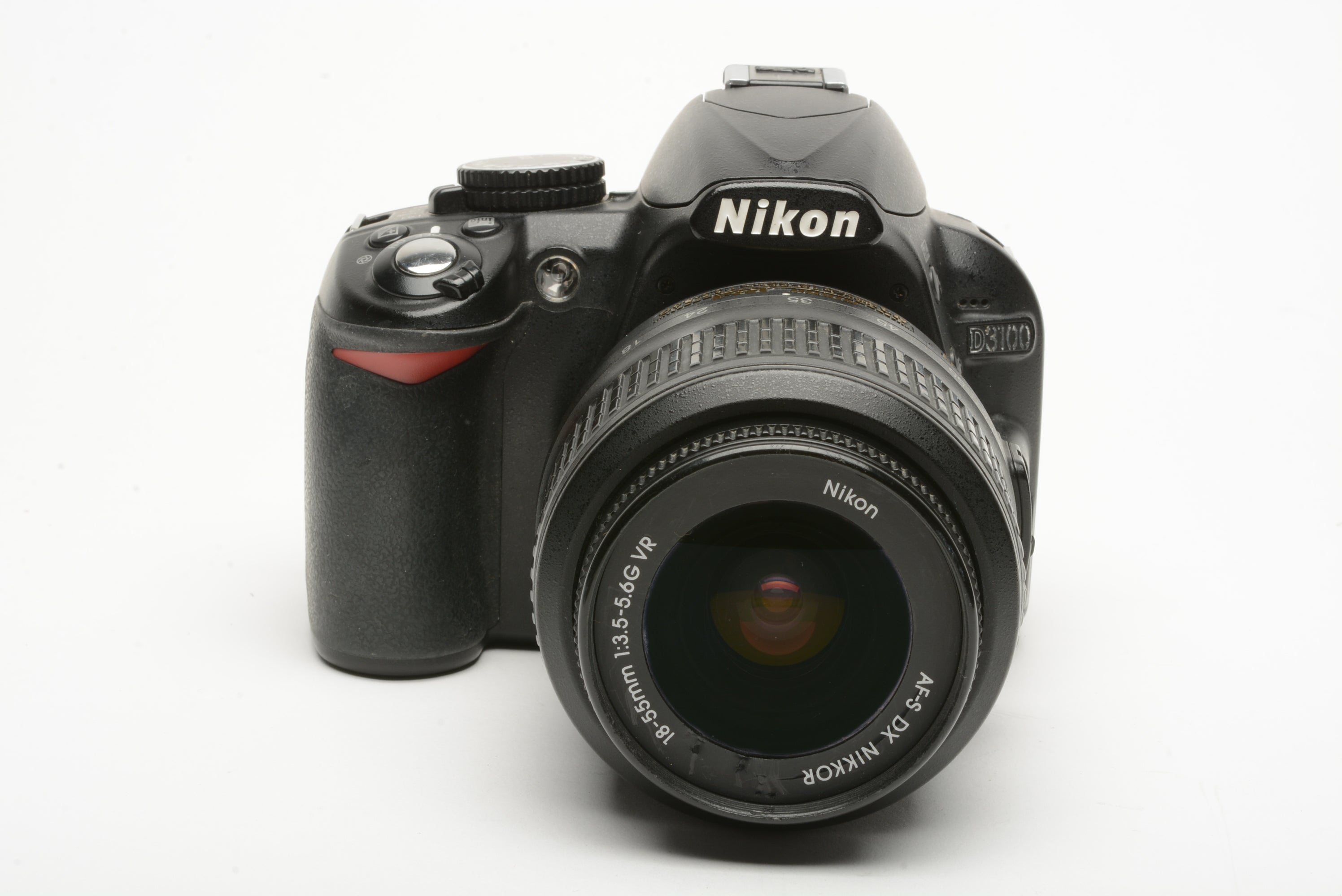 Nikon D3100 DSLR w/Nikkor AFS 18-55mm f3.5-5.6G zoom, batt+charger+CD 31K  Acts