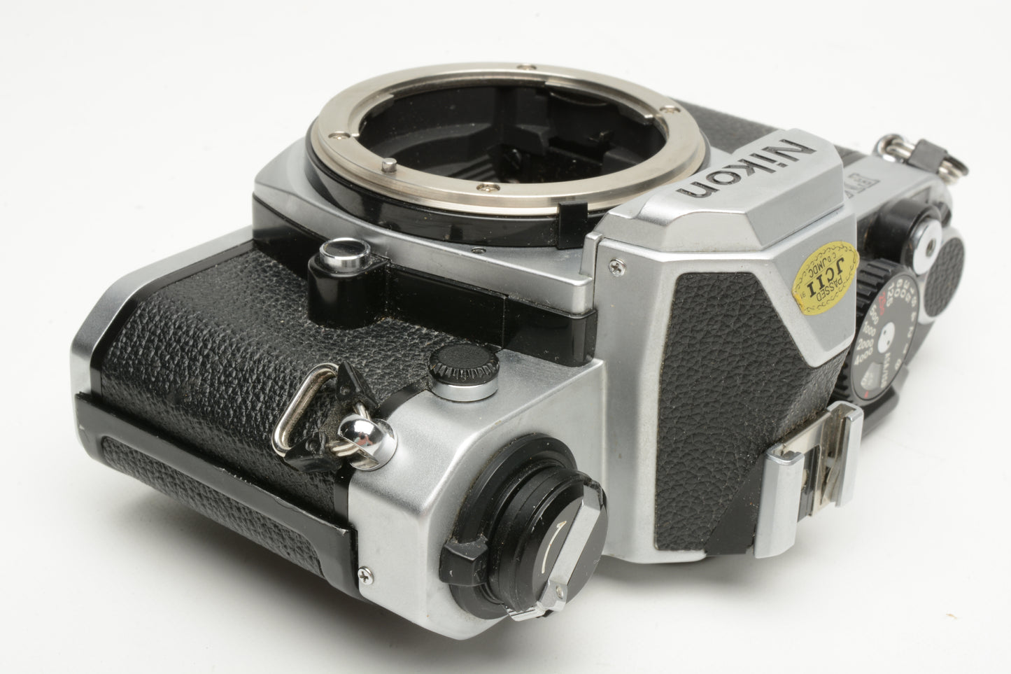 Nikon FM2N chrome 35mm SLR body, strap, cap, eyepiece, tested, New Seals