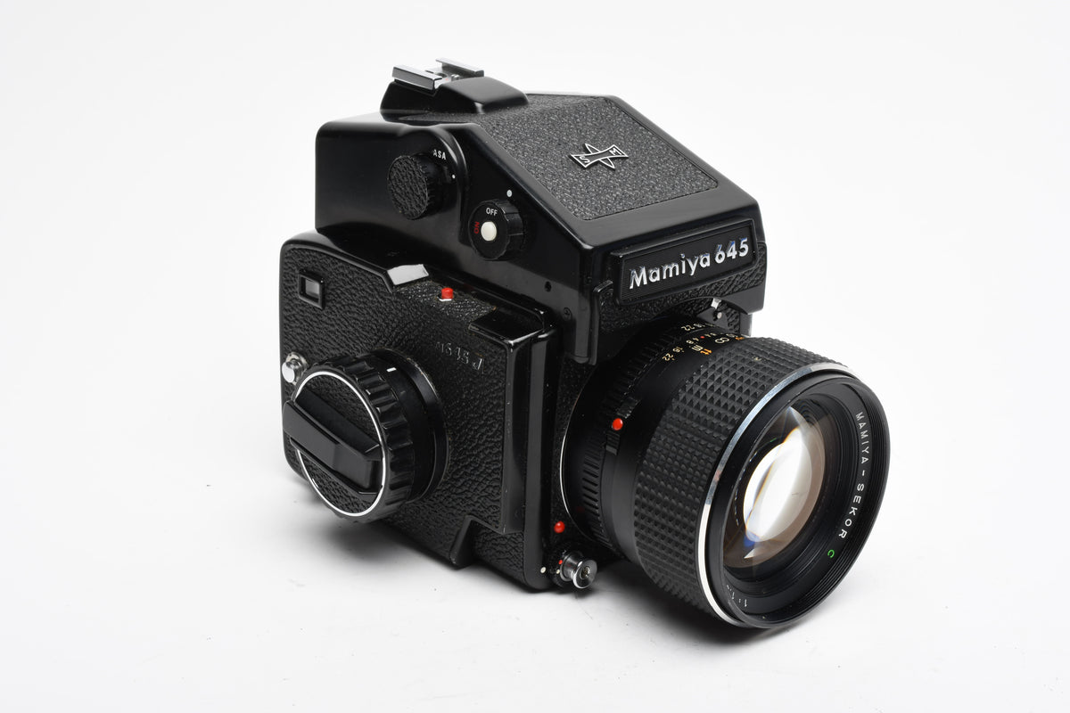 Mamiya M645J w/85mm f1.9 lens, AE Prism, New seals, Great!