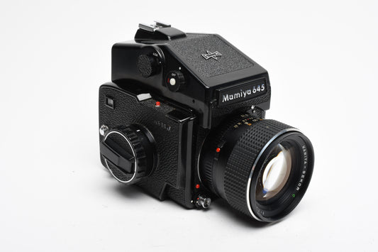Mamiya M645J w/85mm f1.9 lens, AE Prism, New seals, Great!
