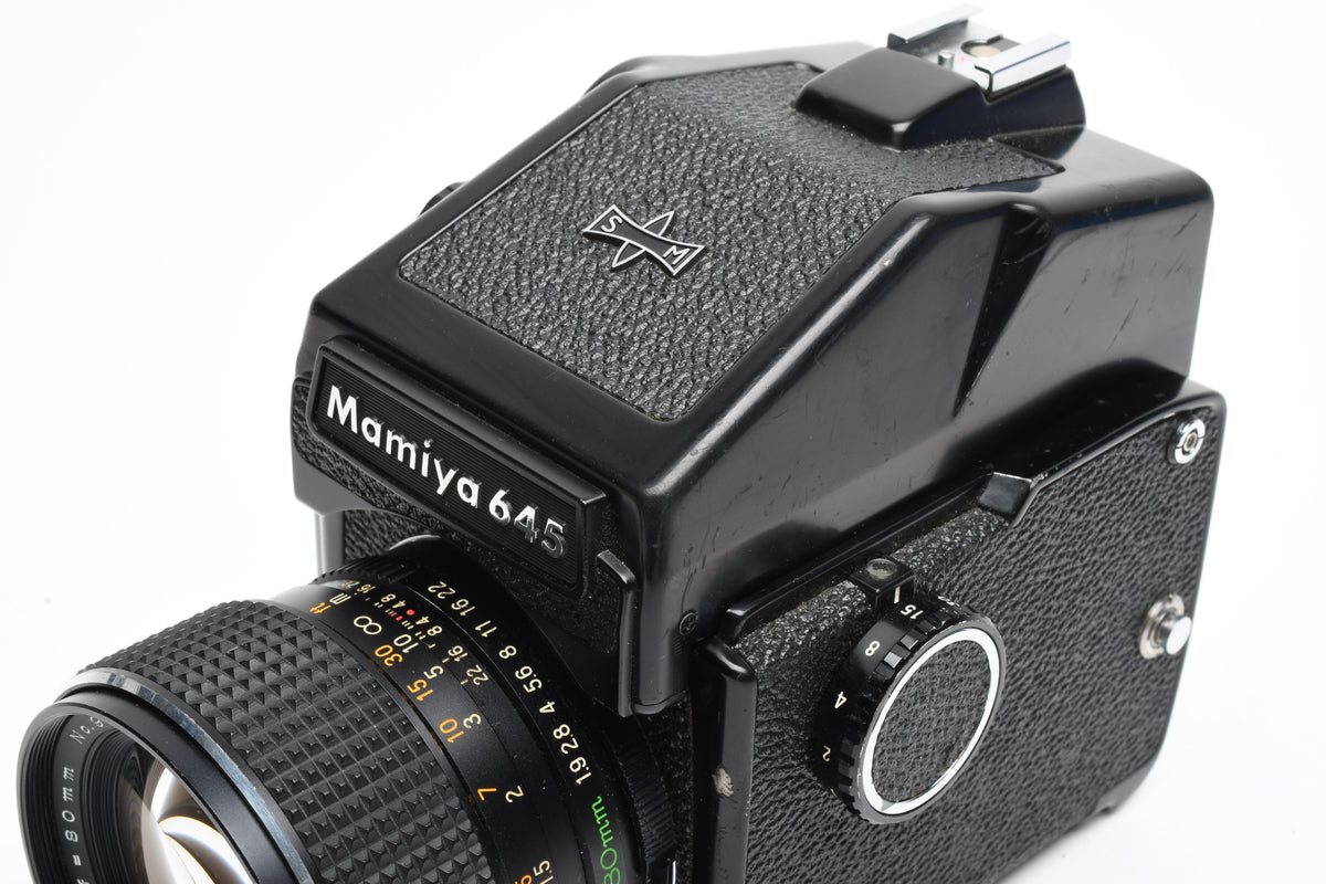 Mamiya M645J w/85mm f1.9 lens, AE Prism, New seals, Great!