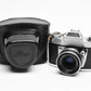 Exakta 500 SLR w/Carl Zeiss Jena Tessar 50mm f2.8 + Case, Spool, Shoe